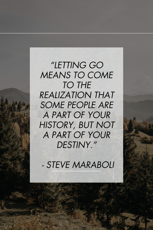 A letting go quote by Steve Maraboli