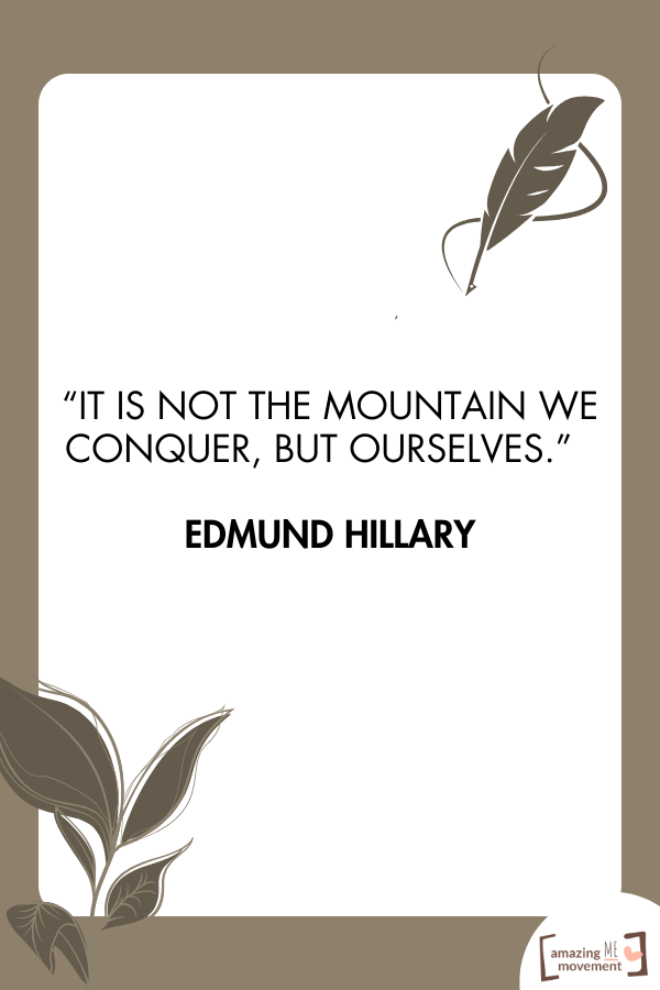 A saying by Edmund Hillary