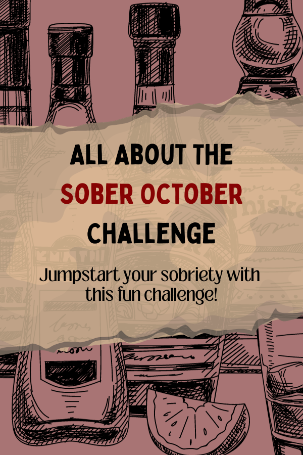 A banner for the Sober October Challenge