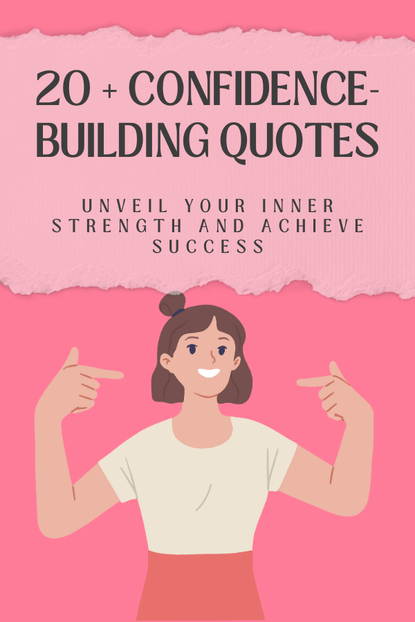 A banner for confidence-building quotes