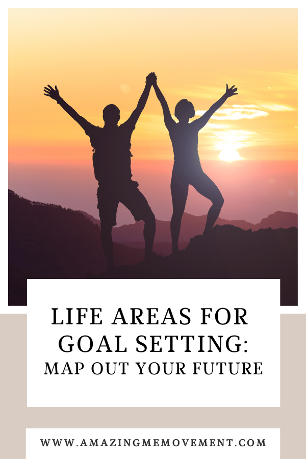 A poster for life areas for goal setting