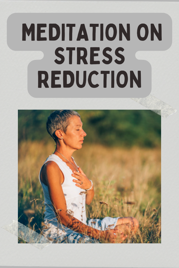 A banner for meditation on stress