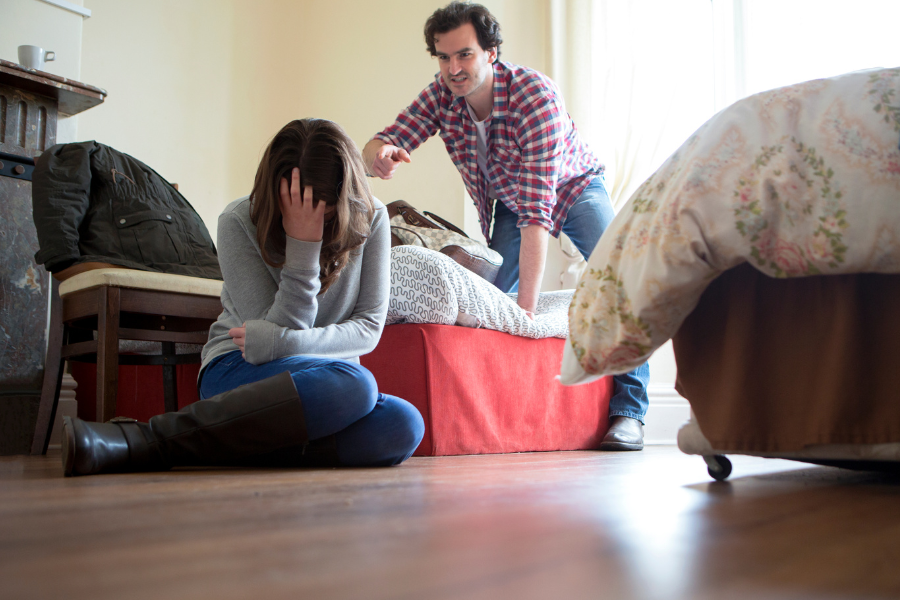 An abusive boyfriend to his girlfriend