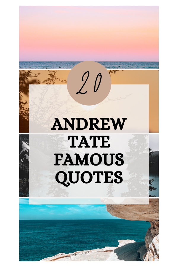 A banner for 20 Andrew Tate famous quotes