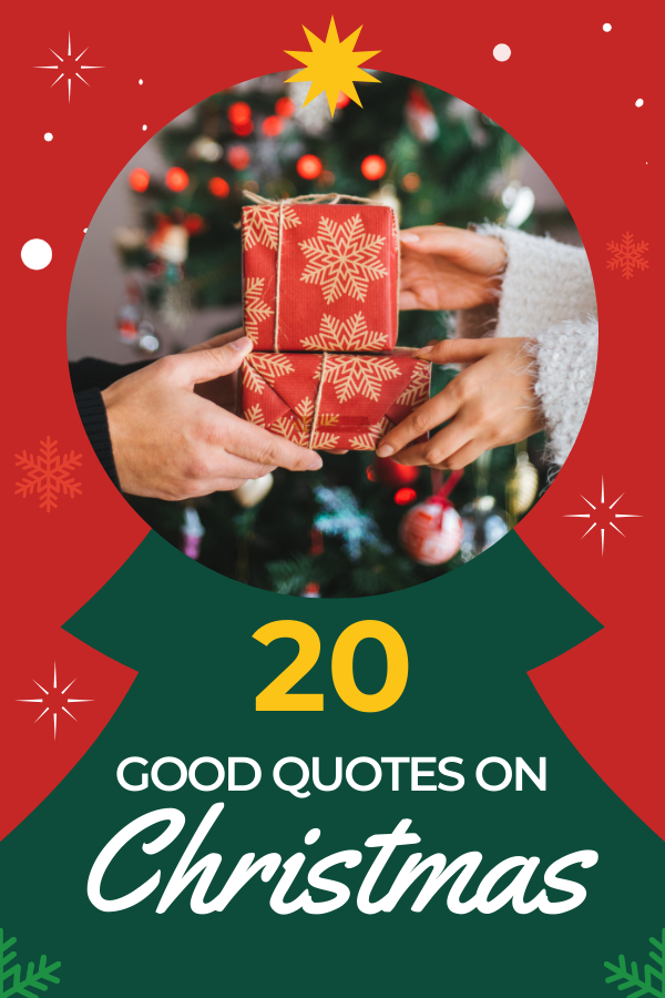 A poster about good quotes on Christmas