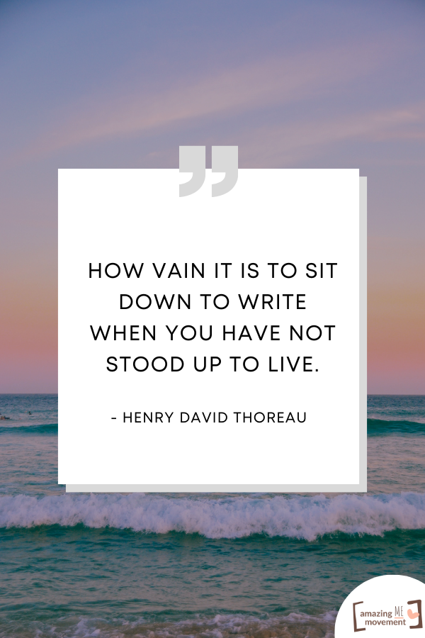 A statement by Henry David Thoreau