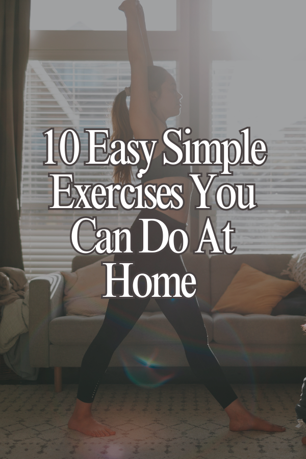 A banner for easy simple exercises you can do at home