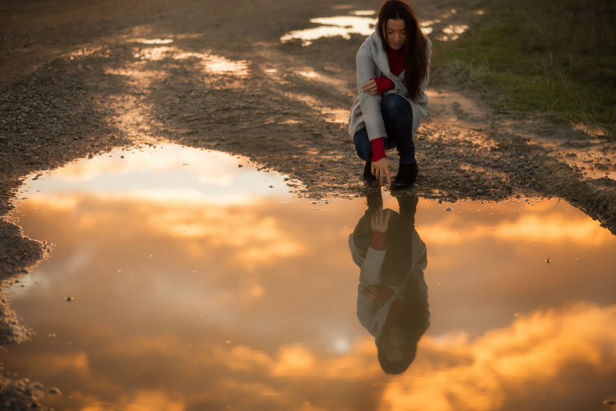 A woman taking a moment to reflect #Creativity #CreativeBeginnings