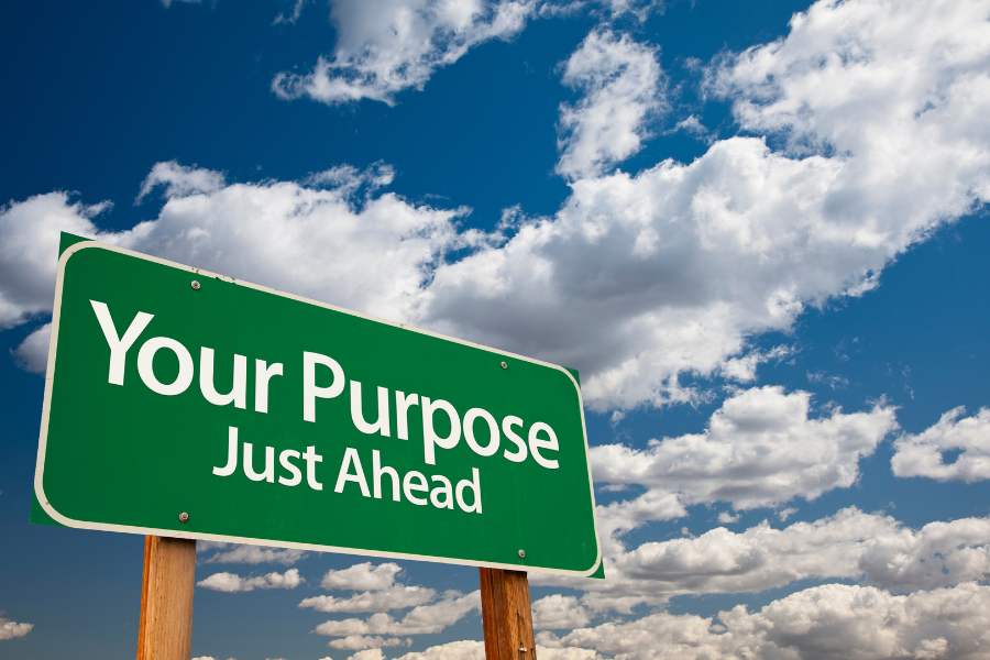 A banner that says "your purpose just ahead" #Therapy #TherapyWorks #PersonalGrowth
