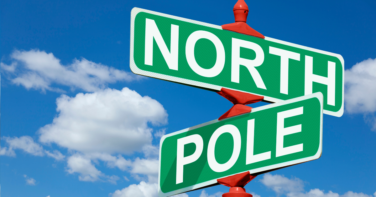 A sign saying North Pole #Elf #ElfMovie #ElfQuotes