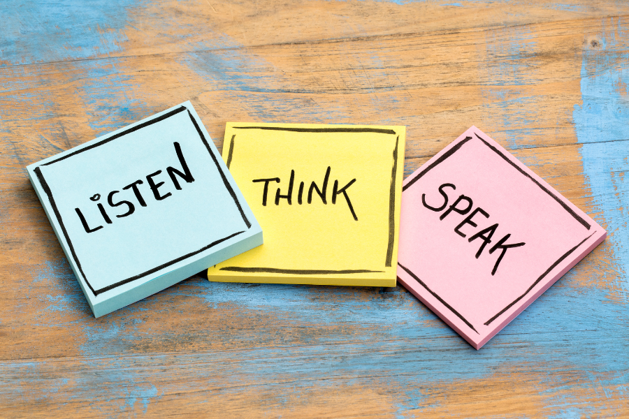 Three post-it notes #EffectiveCommunication #CommunicatitonSkills