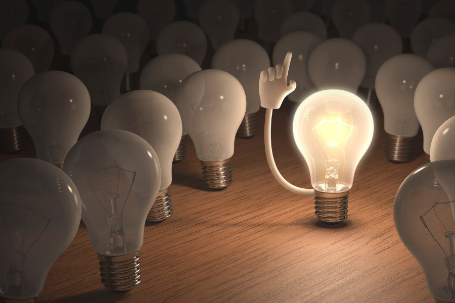 A lightbulb illustrating a brand new idea #JournalWriting #BenefitsOfJournaling