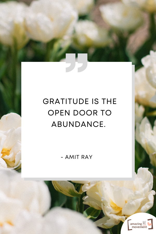 A quote about gratitude and abundant living #GratitudeQuotes #Grateful #AbundantLiving