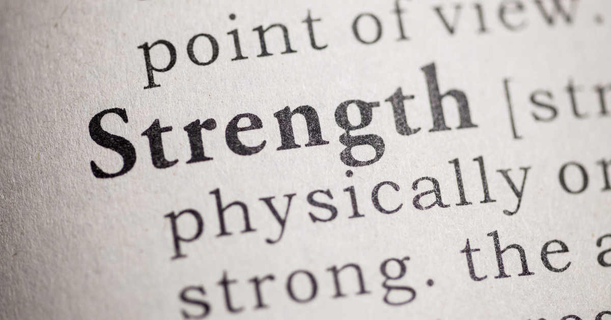 A book with the word "strength" highlighted #StrengthQuotes #OvercomingChallenges