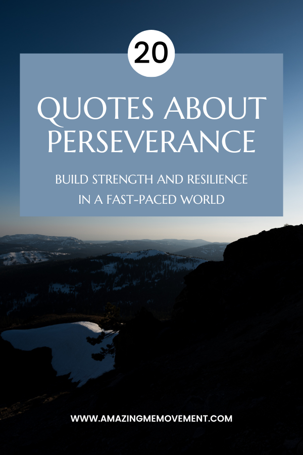 A poster for quotes about perseverance #Perseverance #Resilience