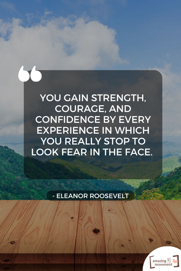 A quote on overcoming fear #OvercomeFear #BraverYou