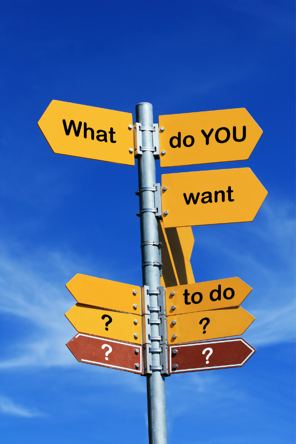 A signage asking "what do you want to do?" #SelfReflection #ComplicatedLife