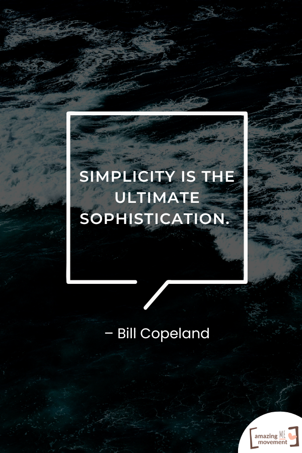 A lovely statement about the elegance of simplicity #BeautyInSimplicity #SimpleIsBeautiful