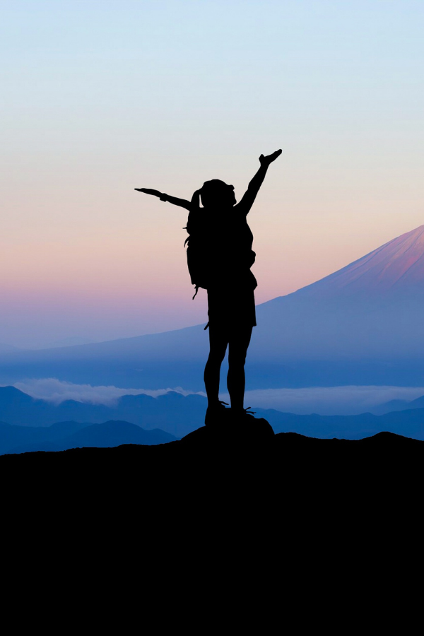 A person celebrating their successful hike #PassionForSuccess #SuccessfulLife