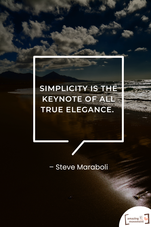 A lovely statement about the elegance of simplicity #BeautyInSimplicity #SimpleIsBeautiful