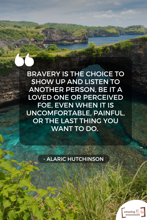 A lovely statement about being brave #OvercomeFear #BraverYou