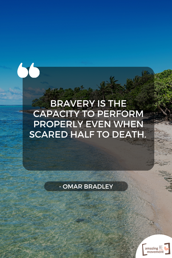 A lovely statement about being brave #OvercomeFear #BraverYou