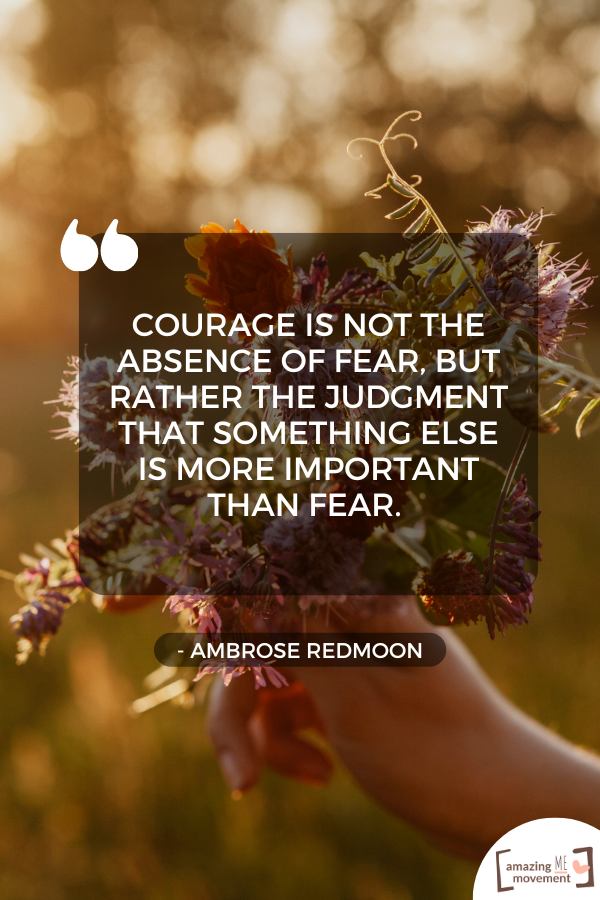 An inspiring quote about overcoming fear #OvercomeFear #BraverYou