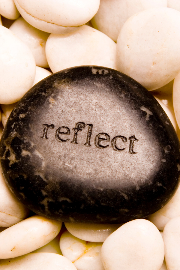 A rock that says "reflection" #SelfReflection #ComplicatedLife