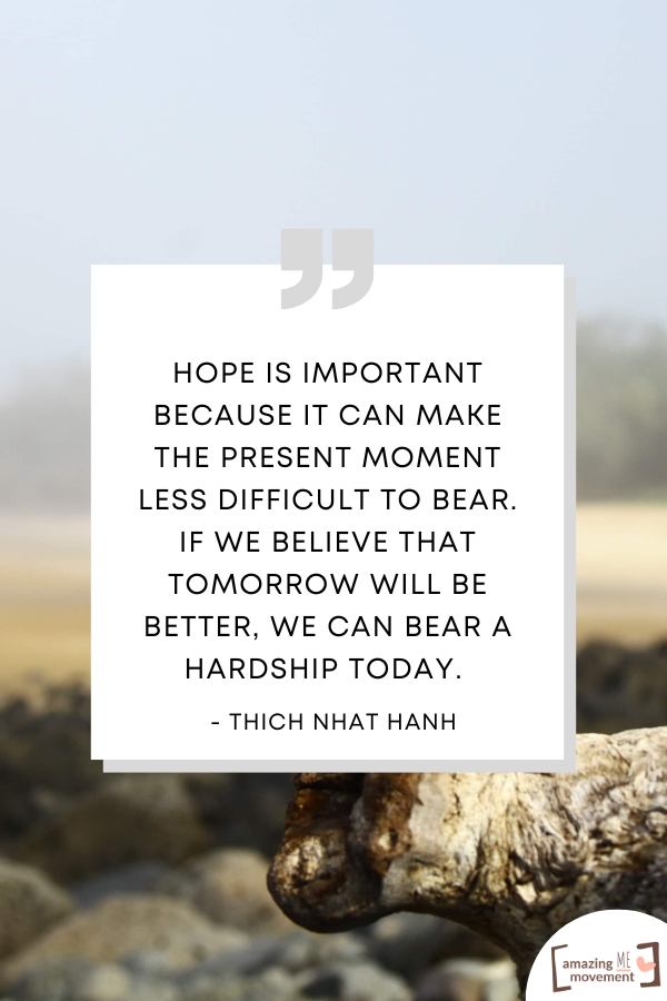 A quote on the importance of hope #HopeIsImportant #RemainHopeful