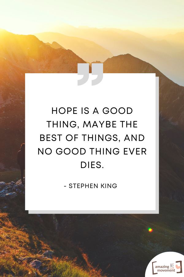 A quote on the importance of hope #HopeIsImportant #RemainHopeful