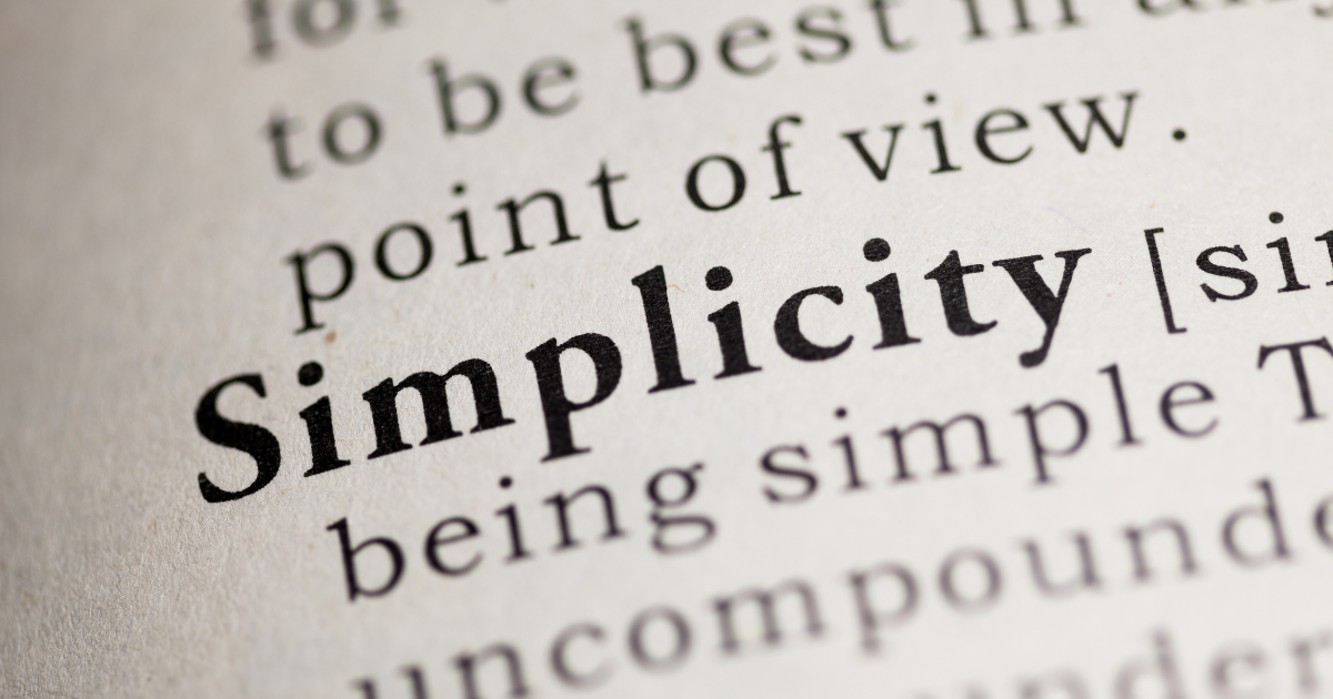 The word "simplicity" highlighted #BeautyInSimplicity #SimpleIsBeautiful