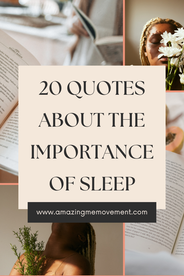 A poster for quotes about the importance of sleep An inspiring quote about sleeping #ImportanceOfSleep #RestIsImportant