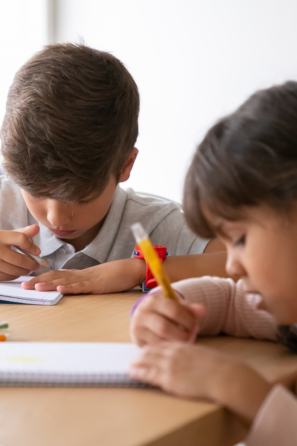 Two children studying #InspirationalLessons #LifeLessons