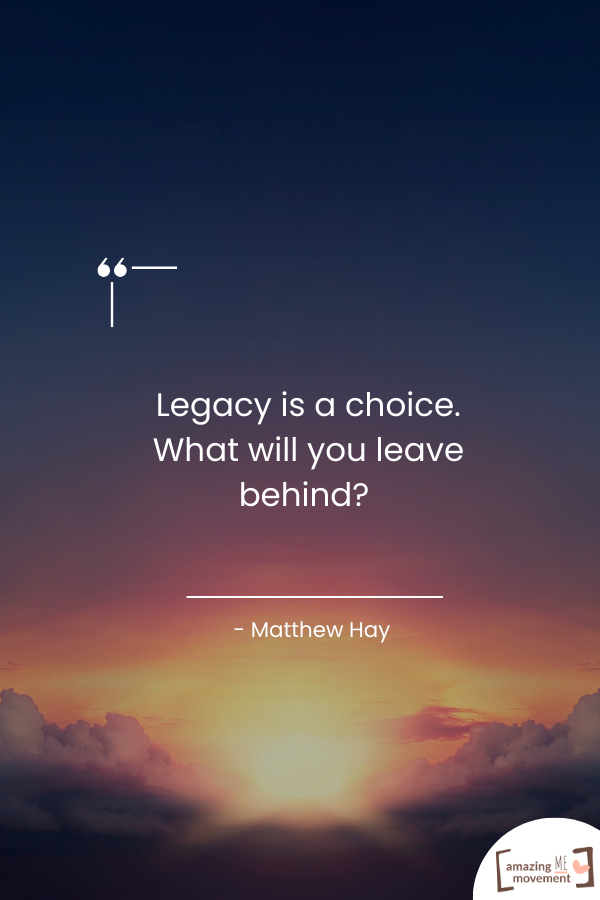 A lovely statement about legacy #LegacyLivesOn #LegacyStays