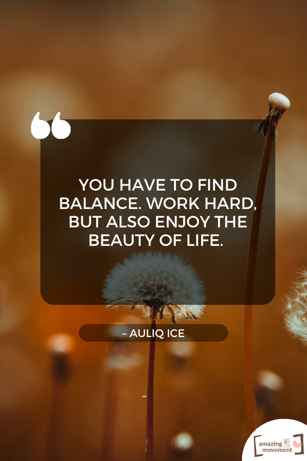 A lovely quote about finding the perfect balance #BalanceInLife #Life