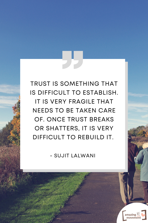 An inspiring statement about trust #TrustPeople #QuotesOnTrust