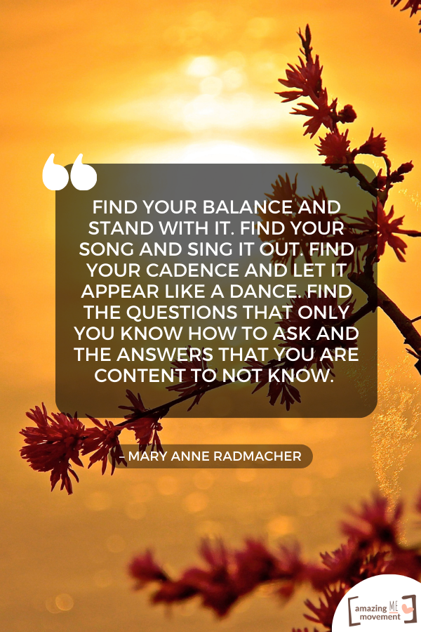 An inspiring statement about balance #BalanceInLife #Life