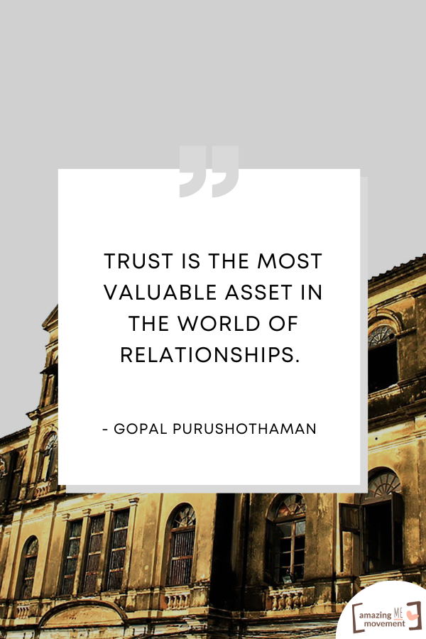 An inspiring statement about trust #TrustPeople #QuotesOnTrust