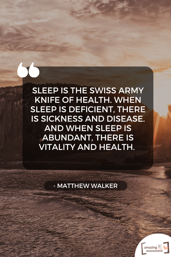 A quote about the importance of sleep #ImportanceOfSleep #RestIsImportant