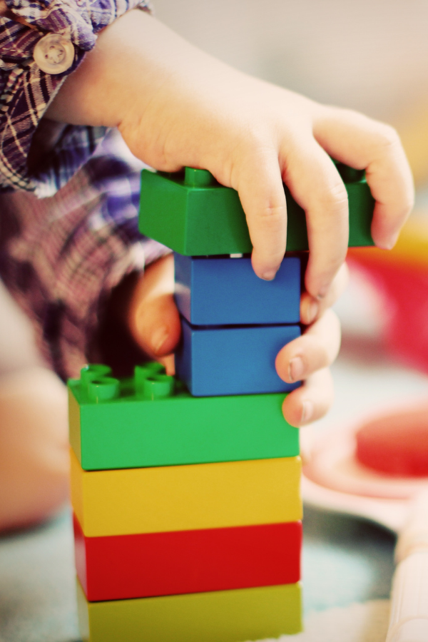 A child playing with blocks #InspirationalLessons #LifeLessons