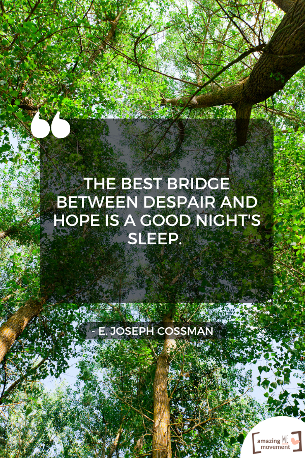 An inspiring quote about sleeping #ImportanceOfSleep #RestIsImportant