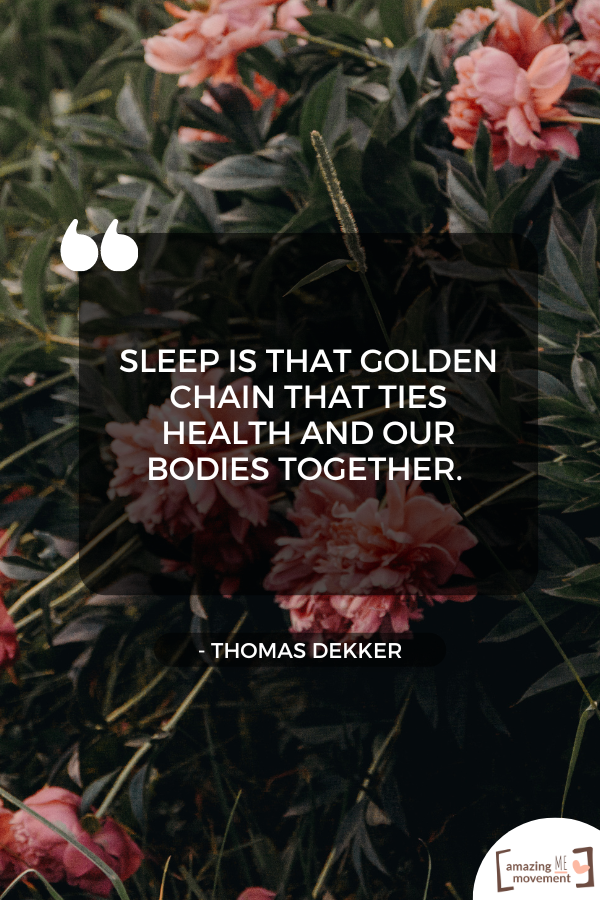 An inspiring quote about sleeping #ImportanceOfSleep #RestIsImportant