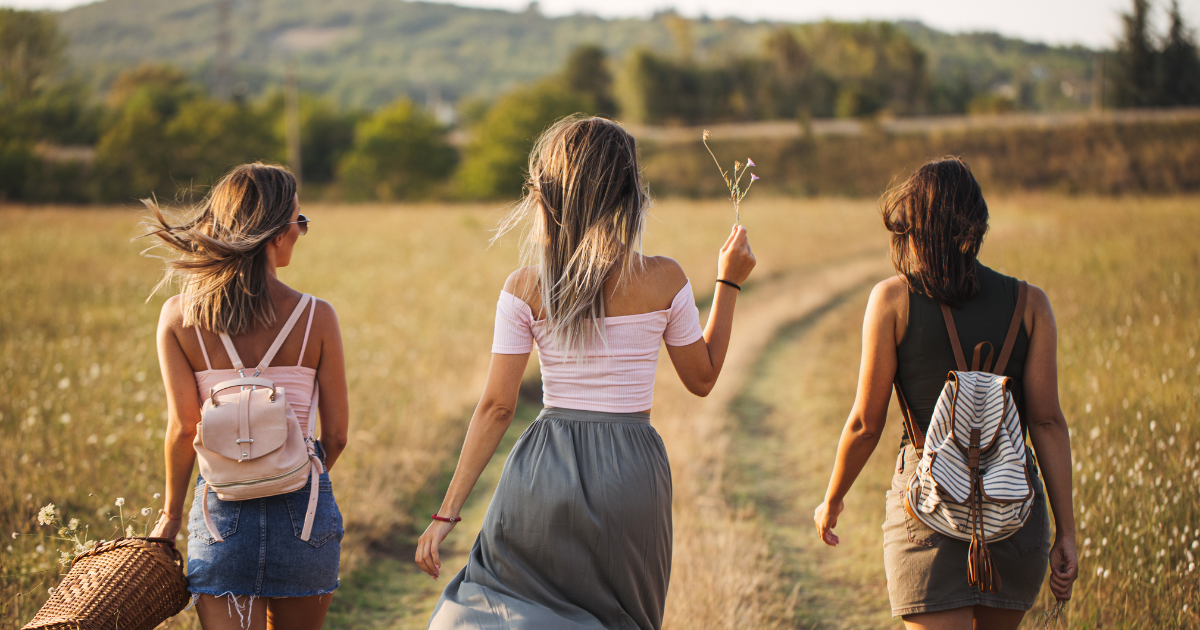 A photo of three girls going on an adventure #AdventureIsWaiting #InspiringQuotes