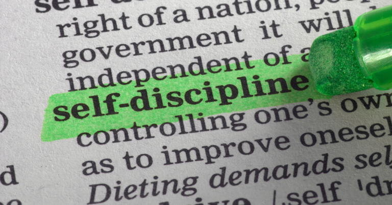 The word "self-disciplined" highlighted in green #SelfDiscipline #SelfControl