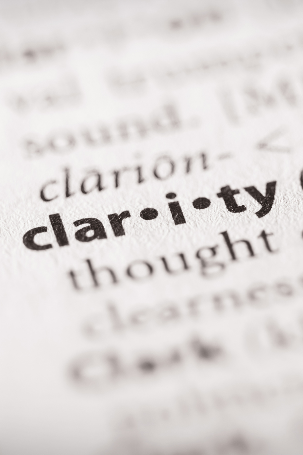 The word "clarity" written in bold font #ClarityInLife #QuotesOnClarity