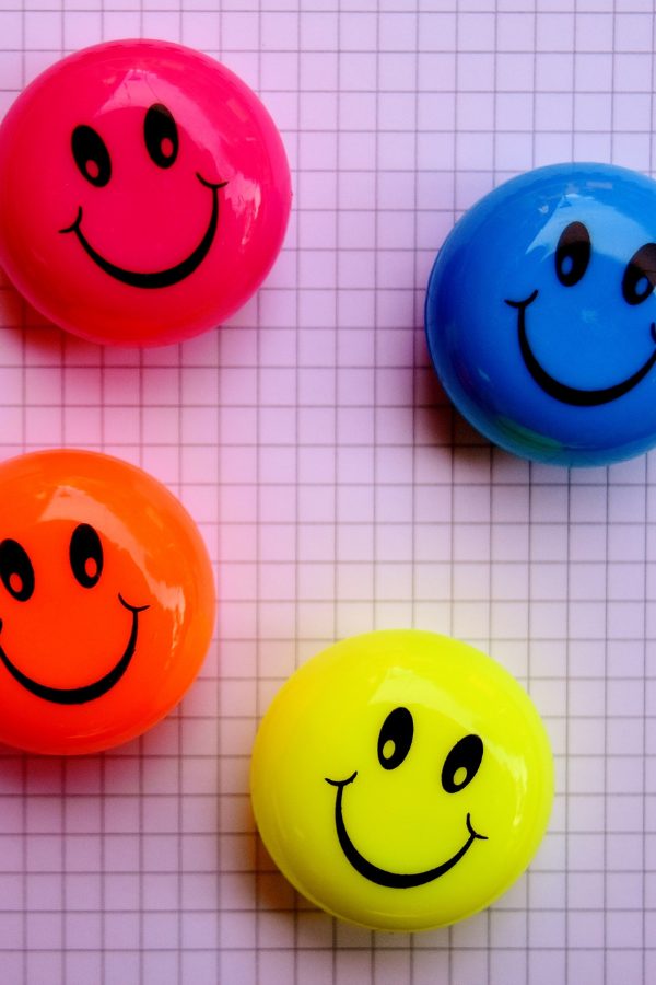 A collection of smiley faces in dfferent colors #Journaling #PersonalGrowth