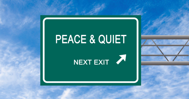 A road sign pointing to "peace and quiet" #PeaceAndQuite #SereneLife