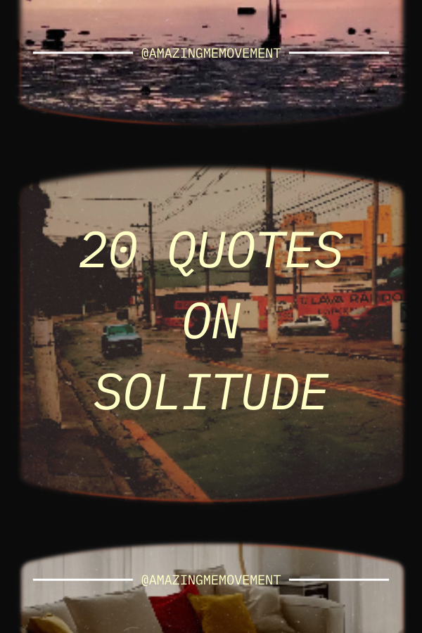 A poster about quotes on solitude #Solitude #OnYourOwn