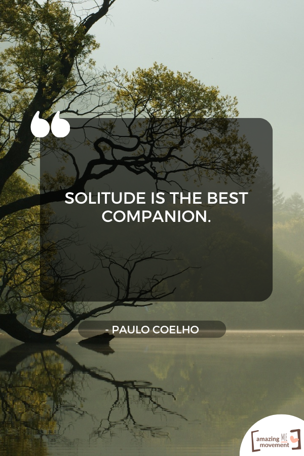 A lovely statement about solitude #Solitude #OnYourOwn