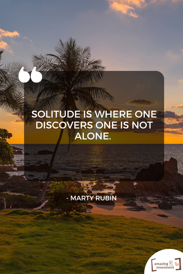 A lovely statement about solitude #Solitude #OnYourOwn